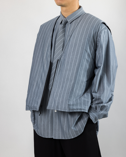 【Last 1】KANEMASA PHIL. 2025AW｜46G Reversible Vest (BLACK x BLUE)