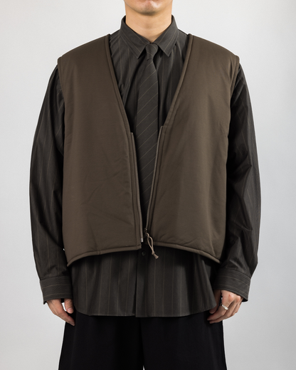 KANEMASA PHIL. 2025AW｜46G Reversible Vest (BROWN x GREY)