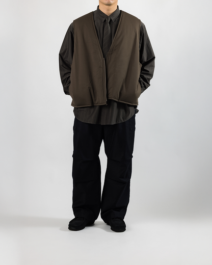 KANEMASA PHIL. 2025AW｜46G Reversible Vest (BROWN x GREY)