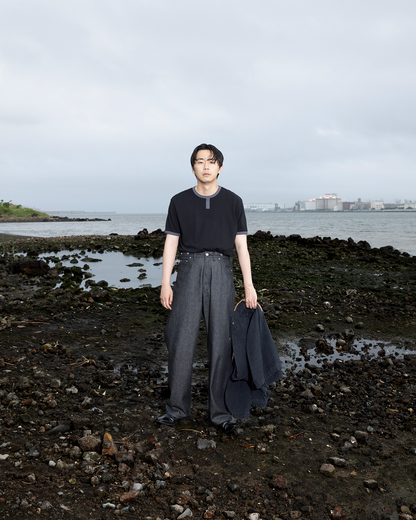 Schuray.｜1922 Model Black Denim Pants (BLACK)