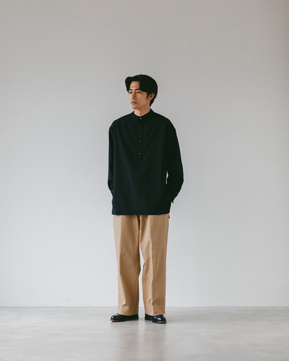 Schuray.｜Grampians Wool Pullover Shirt (BLACK)
