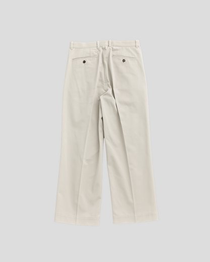 Schuray.｜Combed Cotton Chino Trousers (BEIGE)
