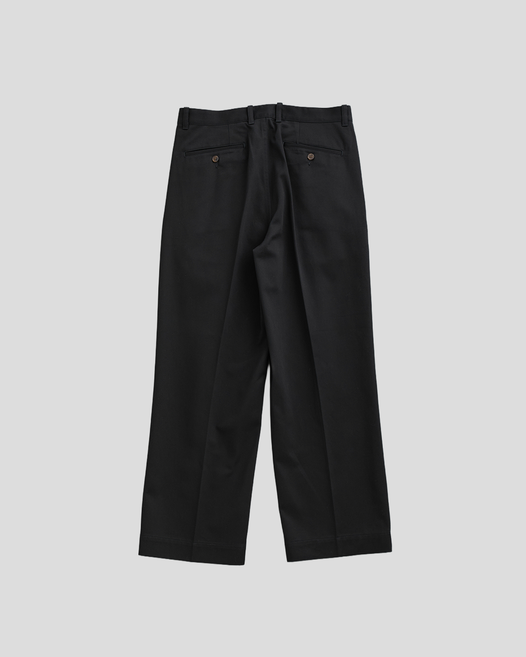 Schuray.｜Combed Cotton Chino Trousers (BLACK)