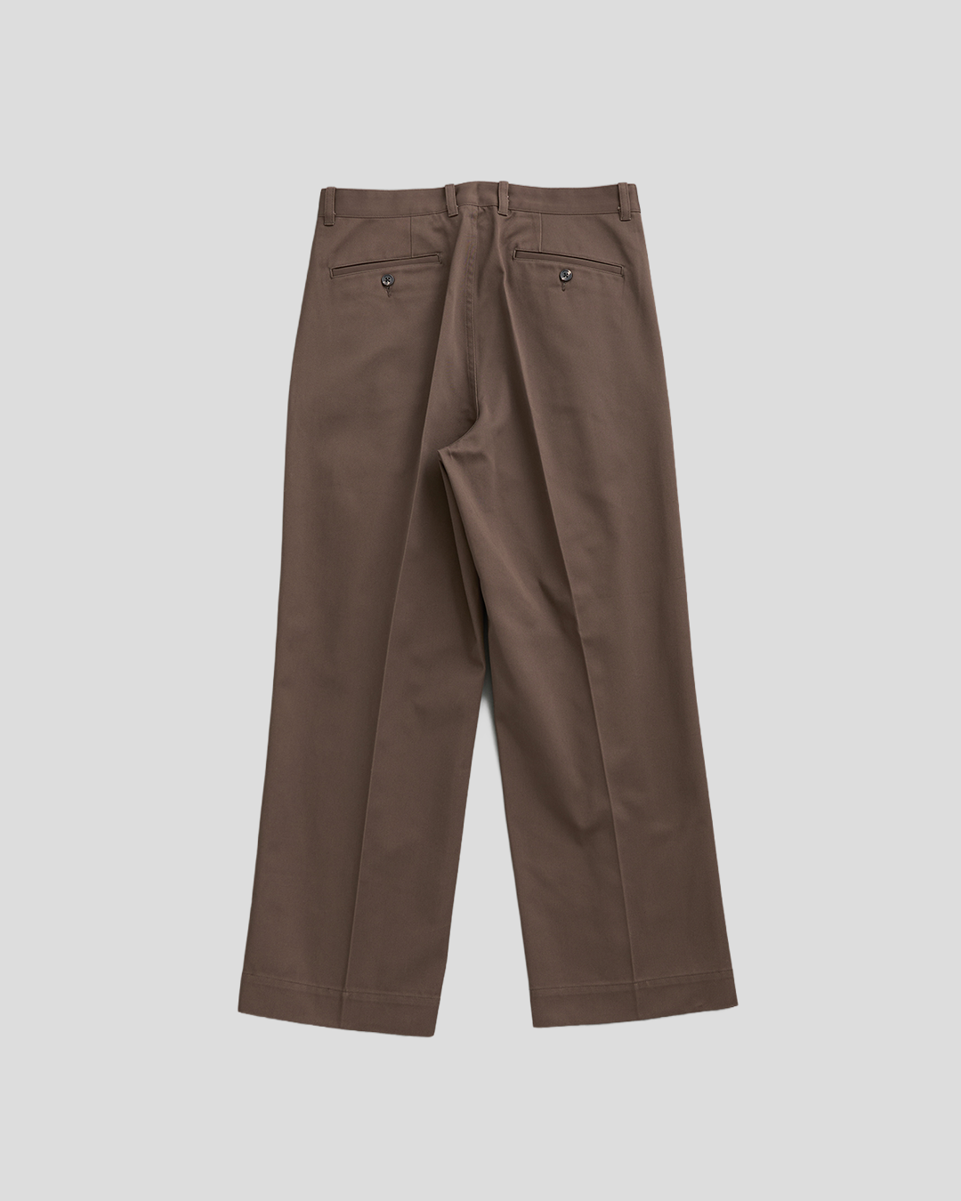 Schuray.｜Combed Cotton Chino Trousers (BROWN)