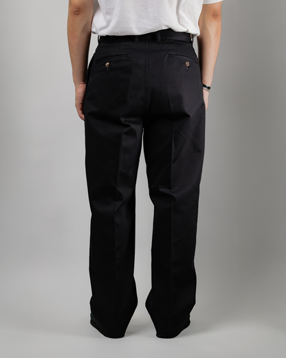 Schuray.｜Combed Cotton Chino Trousers (BLACK)