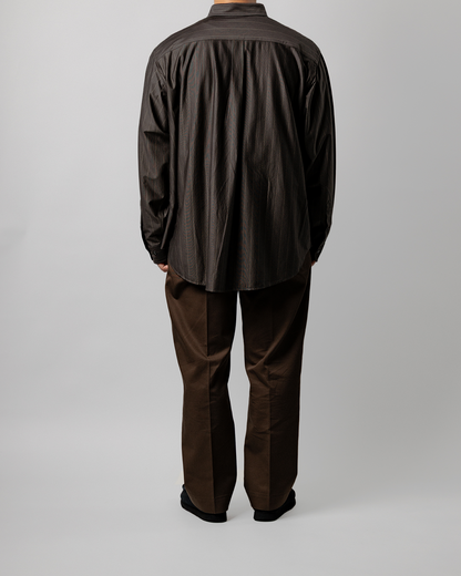 Schuray.｜Combed Cotton Chino Trousers (BROWN)