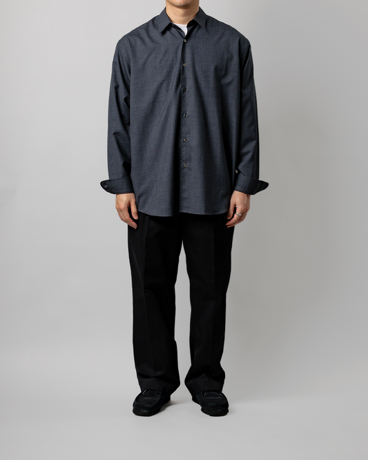 Schuray.｜Combed Cotton Chino Trousers (BLACK)