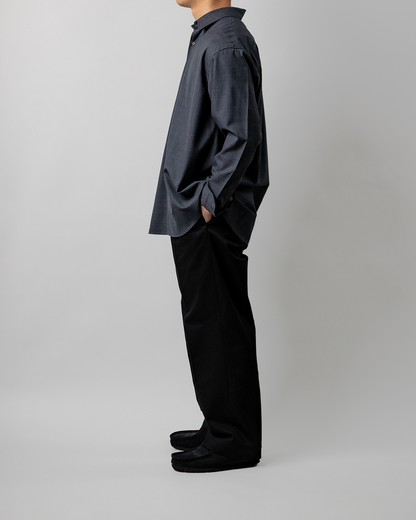 Schuray.｜Combed Cotton Chino Trousers (BLACK)