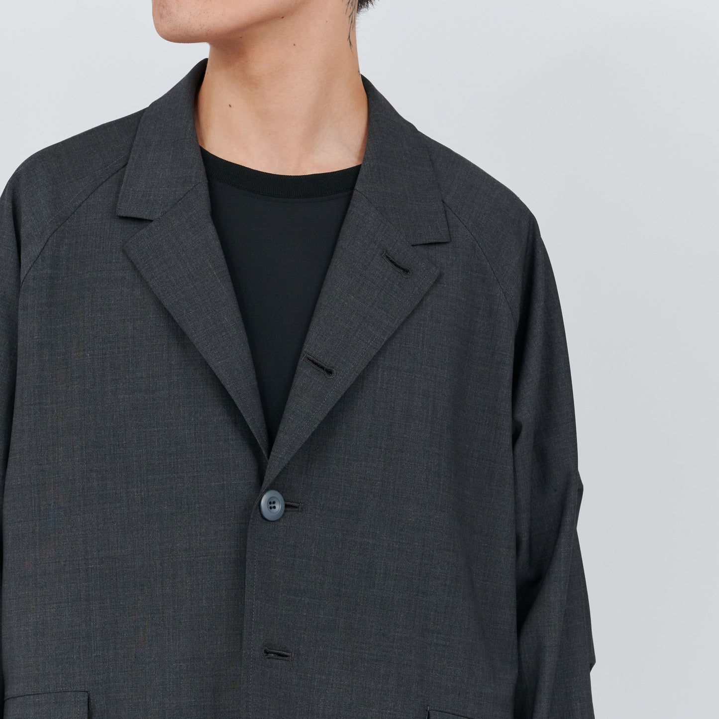 UNTRACE｜WASHABLE TROPICAL STRETCH JACKET (CHARCOAL)