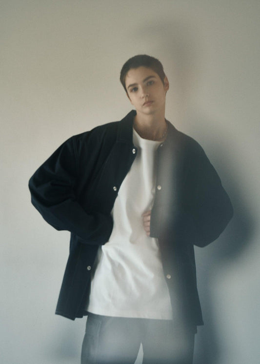 tsuzuli｜BSQ BOAT NECK LONG SLEEVE (WHITE) - IKKOKU SHOP