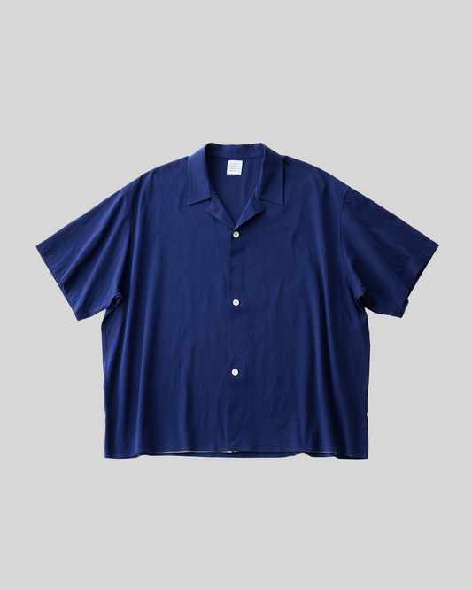 GGG｜Super High Gauge Natural Washer Jersey Double Front Half Sleeve Shirt (BLUE)