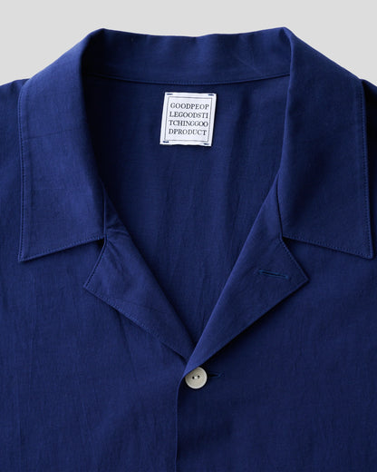GGG｜Super High Gauge Natural Washer Jersey Double Front Half Sleeve Shirt (BLUE)