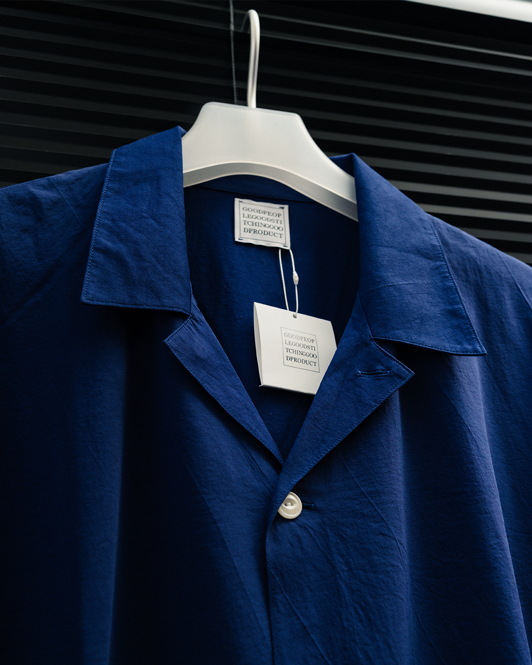 GGG｜Super High Gauge Natural Washer Jersey Double Front Half Sleeve Shirt (BLUE)