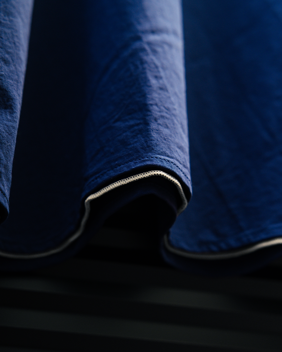GGG｜Super High Gauge Natural Washer Jersey Double Front Half Sleeve Shirt (BLUE)