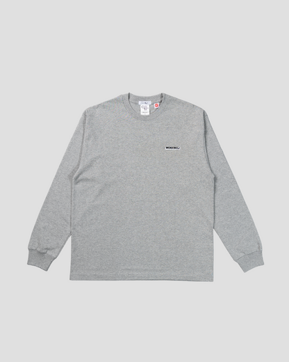 【3.8 Sun. IN STOCK】IKKOKU｜Embroidery Logo L/S Tee (HEATHER GREY)