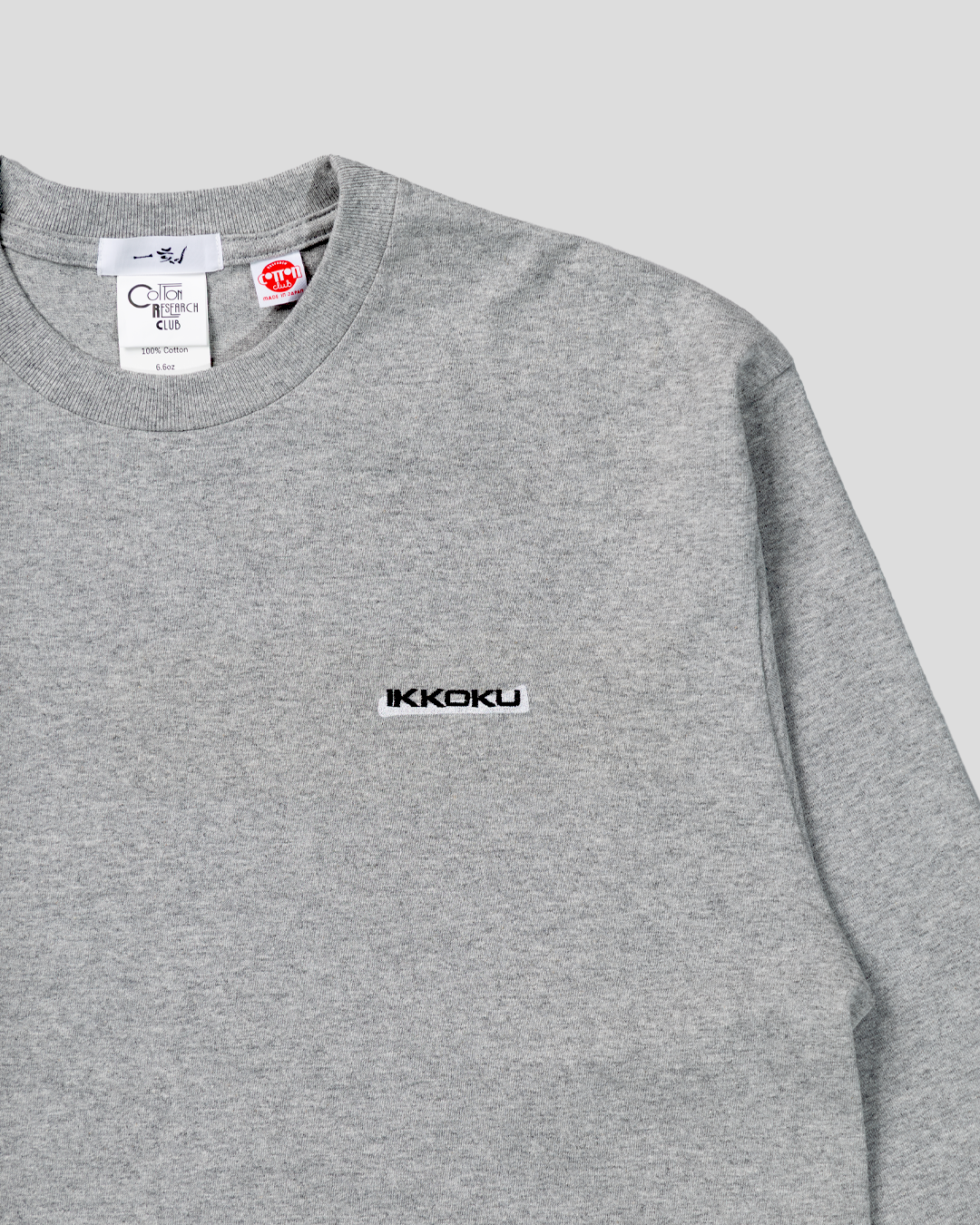【3.8 Sun. IN STOCK】IKKOKU｜Embroidery Logo L/S Tee (HEATHER GREY)