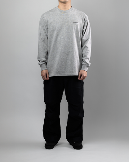 【3.8 Sun. IN STOCK】IKKOKU｜Embroidery Logo L/S Tee (HEATHER GREY)