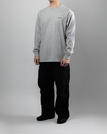 【3.8 Sun. IN STOCK】IKKOKU｜Embroidery Logo L/S Tee (HEATHER GREY)