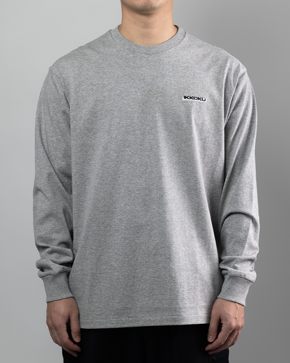 【3.8 Sun. IN STOCK】IKKOKU｜Embroidery Logo L/S Tee (HEATHER GREY)