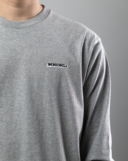 【3.8 Sun. IN STOCK】IKKOKU｜Embroidery Logo L/S Tee (HEATHER GREY)