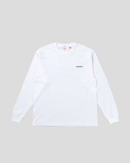 【3.8 Sun. IN STOCK】IKKOKU｜Embroidery Logo L/S Tee (WHITE)