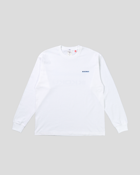 【3.8 Sun. IN STOCK】IKKOKU｜Embroidery Logo L/S Tee (WHITE)