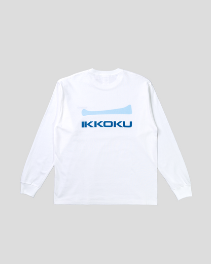 【3.8 Sun. IN STOCK】IKKOKU｜Embroidery Logo L/S Tee (WHITE)