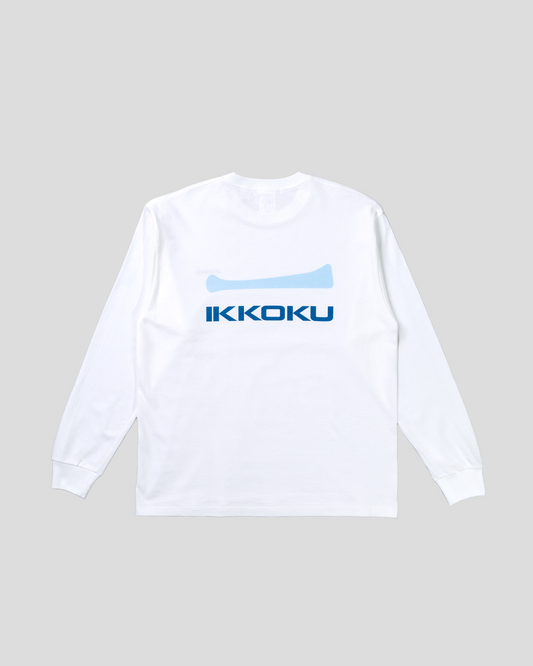 【3.8 Sun. IN STOCK】IKKOKU｜Embroidery Logo L/S Tee (WHITE)