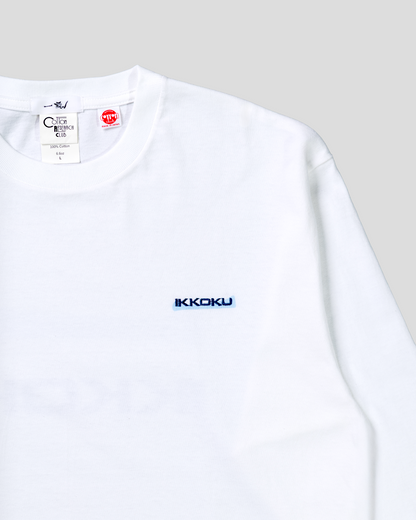 【3.8 Sun. IN STOCK】IKKOKU｜Embroidery Logo L/S Tee (WHITE)