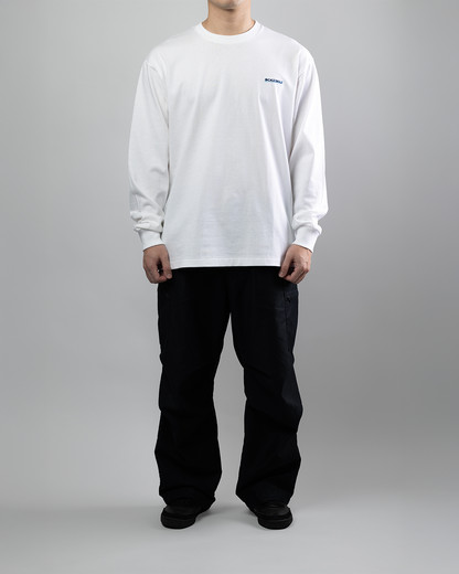 【3.8 Sun. IN STOCK】IKKOKU｜Embroidery Logo L/S Tee (WHITE)