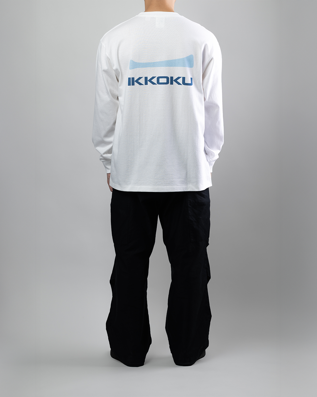 【3.8 Sun. IN STOCK】IKKOKU｜Embroidery Logo L/S Tee (WHITE)