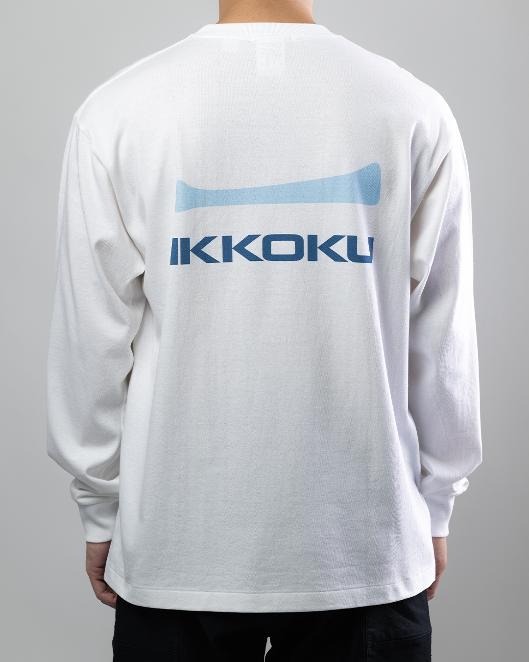 【3.8 Sun. IN STOCK】IKKOKU｜Embroidery Logo L/S Tee (WHITE)