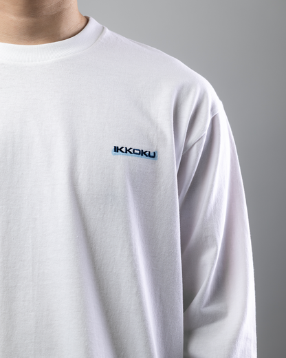 【3.8 Sun. IN STOCK】IKKOKU｜Embroidery Logo L/S Tee (WHITE)