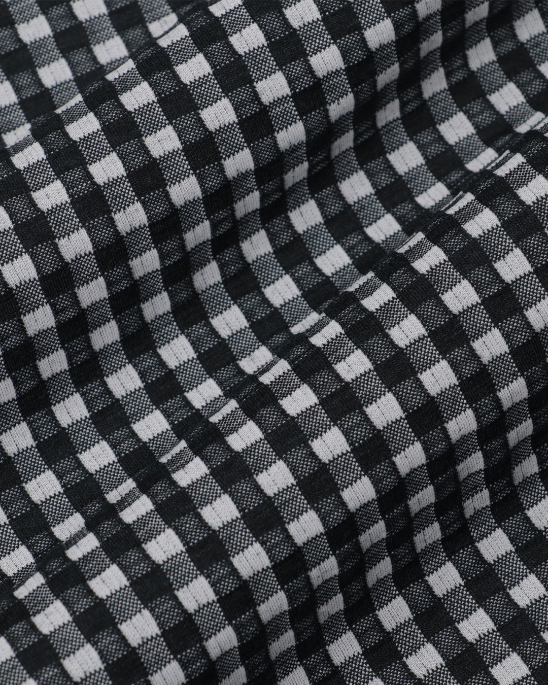 KANEMASA PHIL.｜36G Wool Check Balise Shirt (BLACK WHITE)