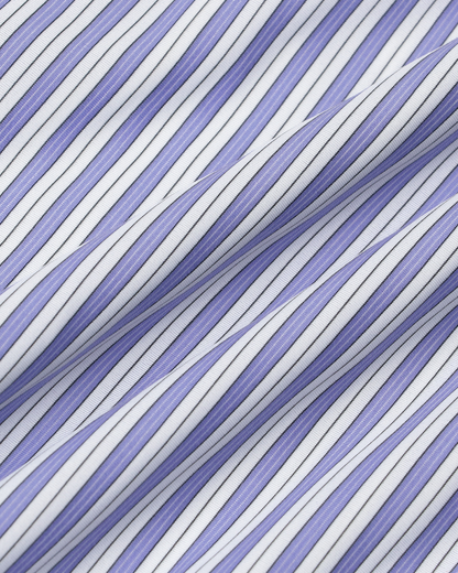 KANEMASA PHIL.｜46G Stripe Atmosphere Shirt (SAX BLACK)