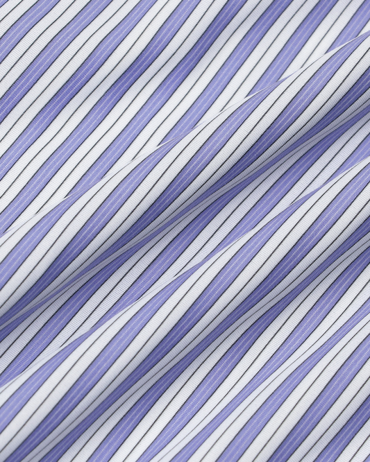 KANEMASA PHIL.｜46G Stripe Atmosphere Shirt (SAX BLACK)