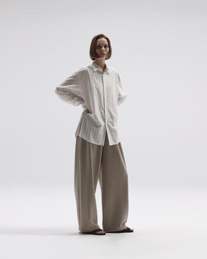 KANEMASA PHIL.｜28G Cupro Easy Pants (BEIGE)