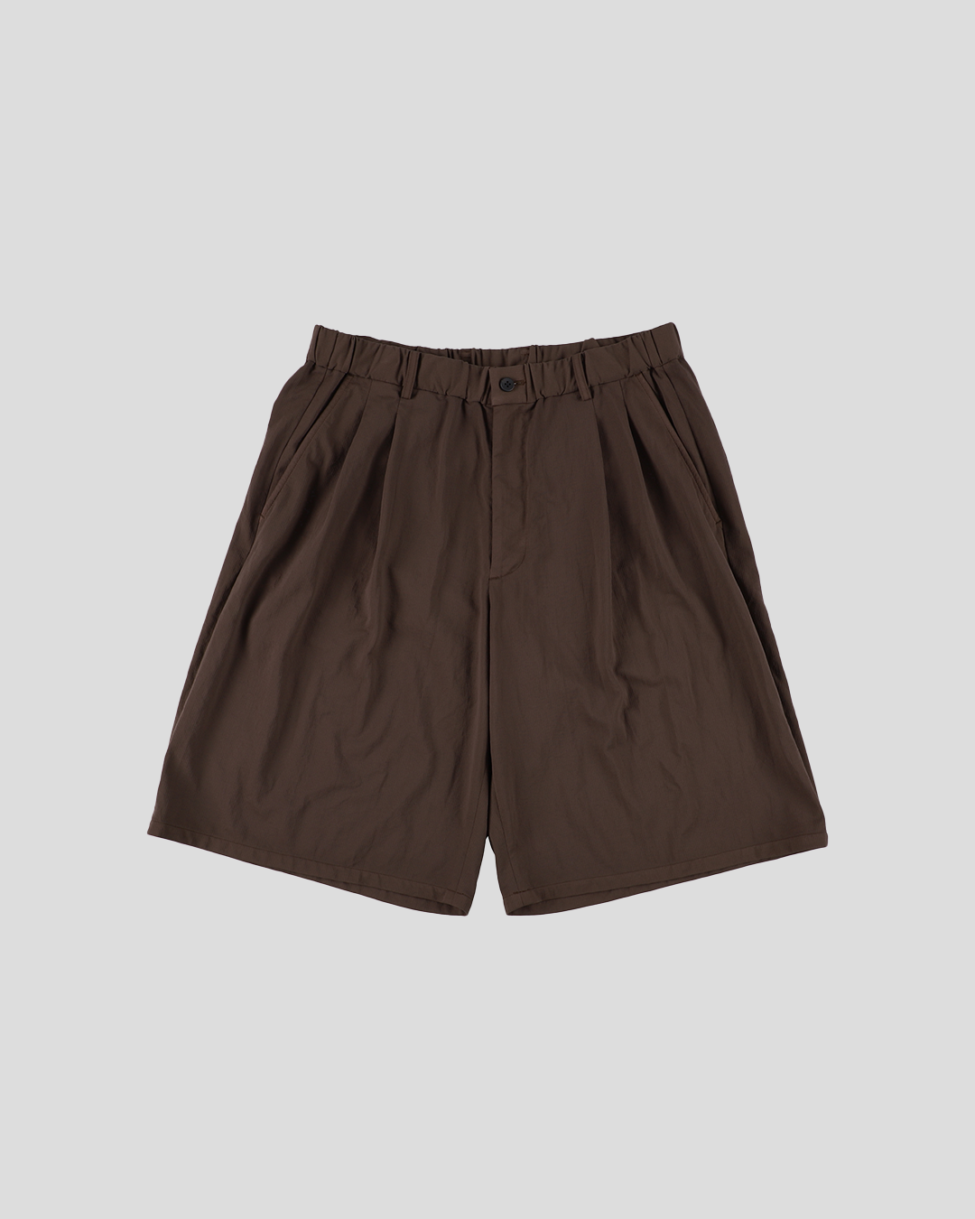KANEMASA PHIL.｜36G Nylon Tuck Easy Shorts (BROWN DYE)
