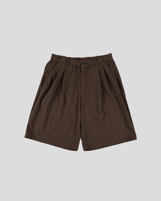 KANEMASA PHIL.｜36G Nylon Tuck Easy Shorts (BROWN DYE)
