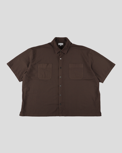 KANEMASA PHIL.｜36G Nylon Balise SS Shirt （BROWN DYE）