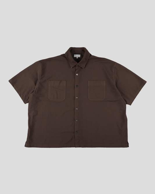 KANEMASA PHIL.｜36G Nylon Balise SS Shirt （BROWN DYE）