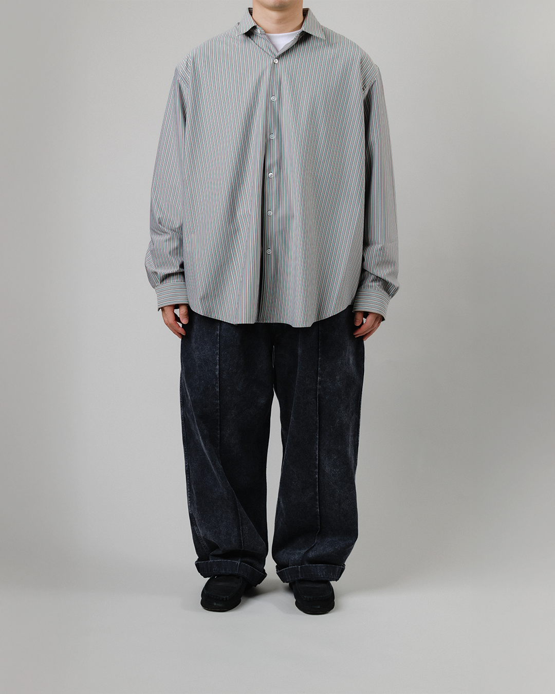 KANEMASA PHIL.｜46G Stripe Atmosphere Shirt (RAINBOW)