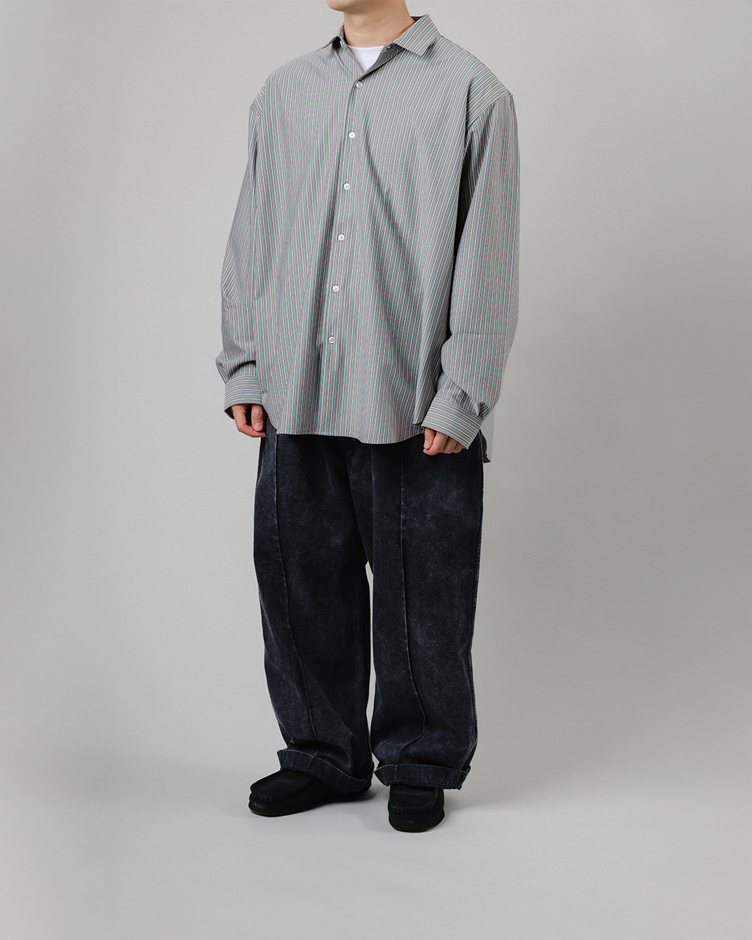 KANEMASA PHIL.｜46G Stripe Atmosphere Shirt (RAINBOW)