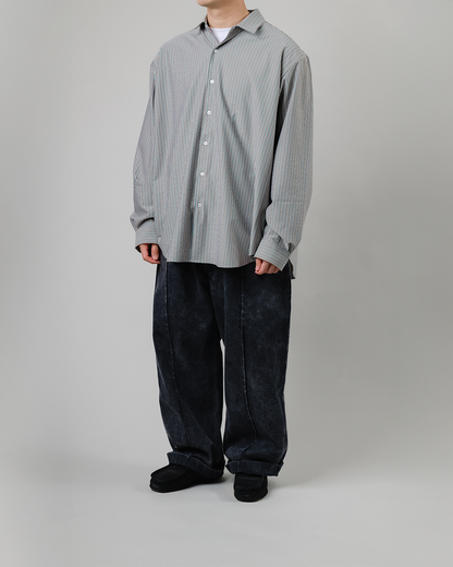 KANEMASA PHIL.｜46G Stripe Atmosphere Shirt (RAINBOW)