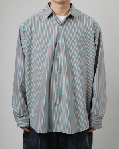 KANEMASA PHIL.｜46G Stripe Atmosphere Shirt (RAINBOW)
