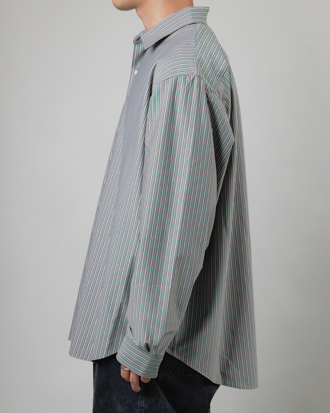 KANEMASA PHIL.｜46G Stripe Atmosphere Shirt (RAINBOW)