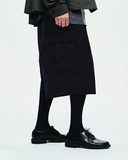 UNTRACE｜_302 Cropped Cargo Pants (DARK NAVY)