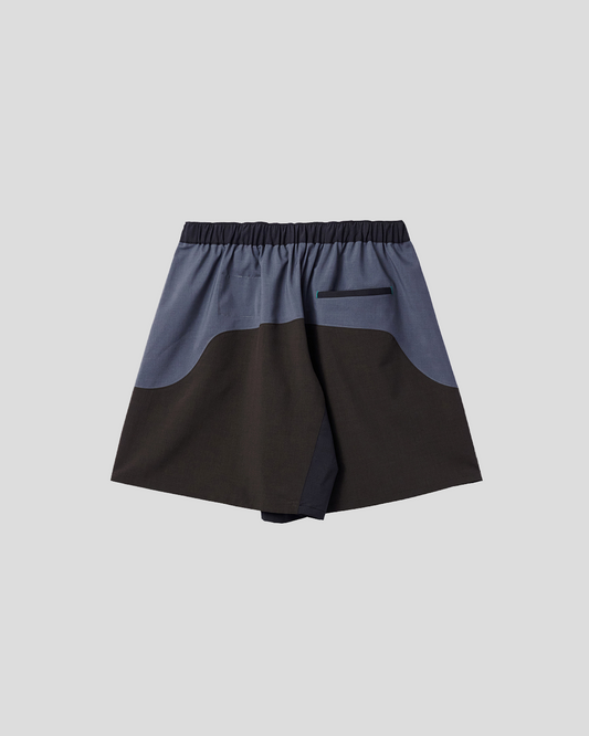 UNTRACE｜_271 LEISURE SHORTS (BROWN MULTI)