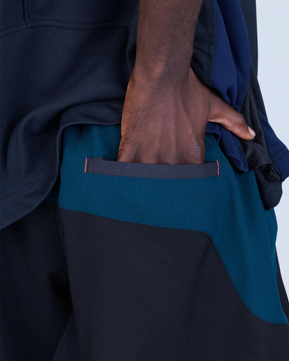UNTRACE｜_271 LEISURE SHORTS (BLACK MULTI)