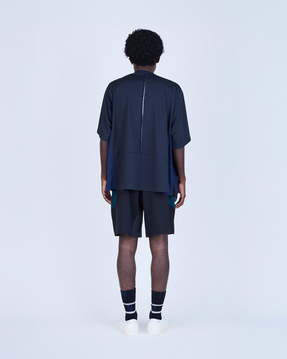 UNTRACE｜_271 LEISURE SHORTS (BLACK MULTI)